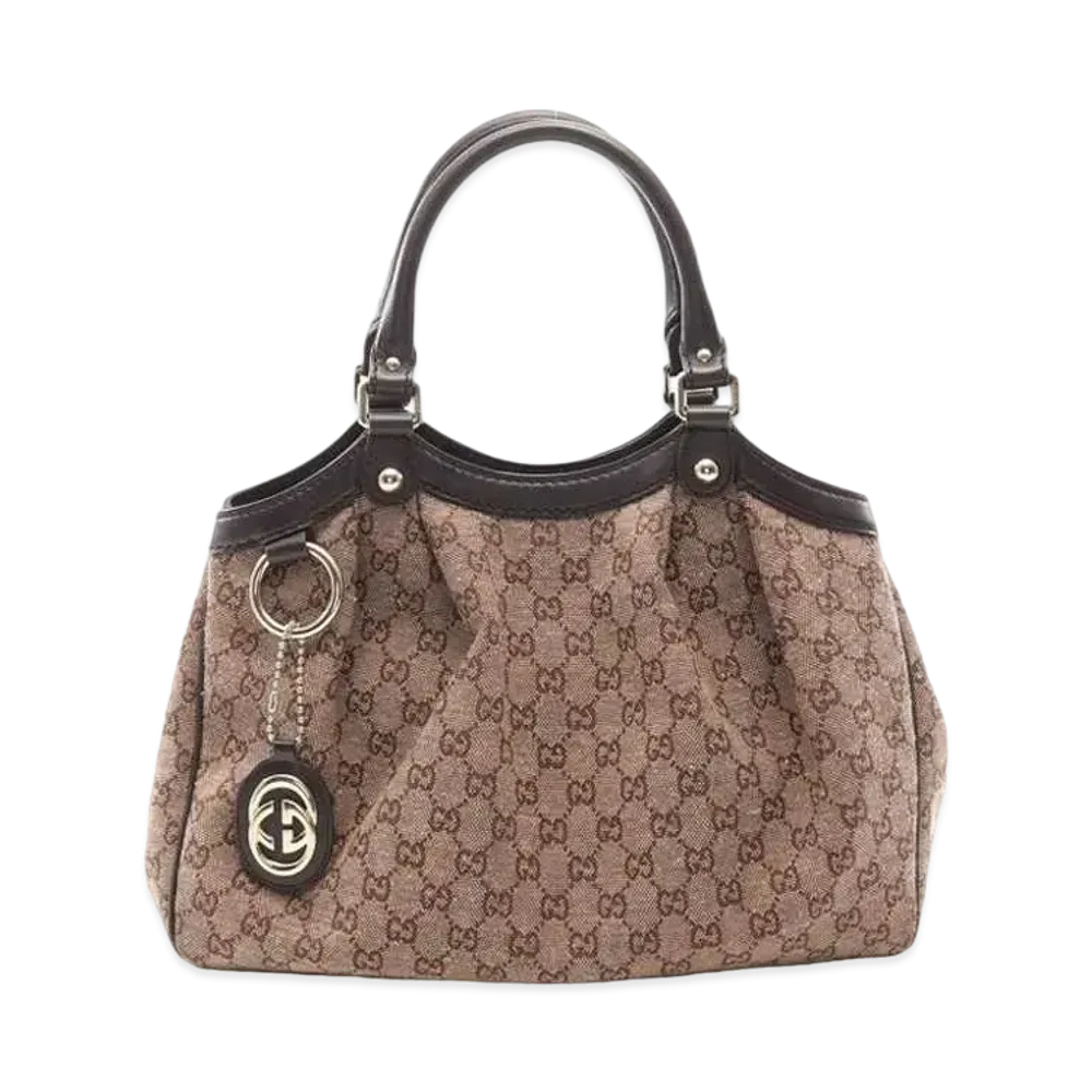 GUCCI Sukey GG Canvas Hand Bag "Brown"