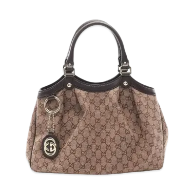 GUCCI Sukey GG Canvas Hand Bag "Brown"