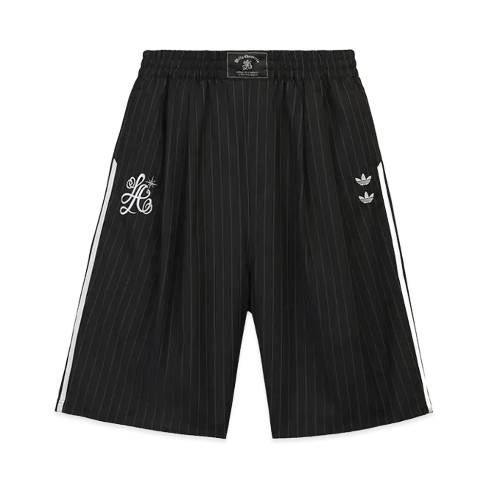 adidas x Willy Chavarria Pinstripe Long Shorts "Black/White"