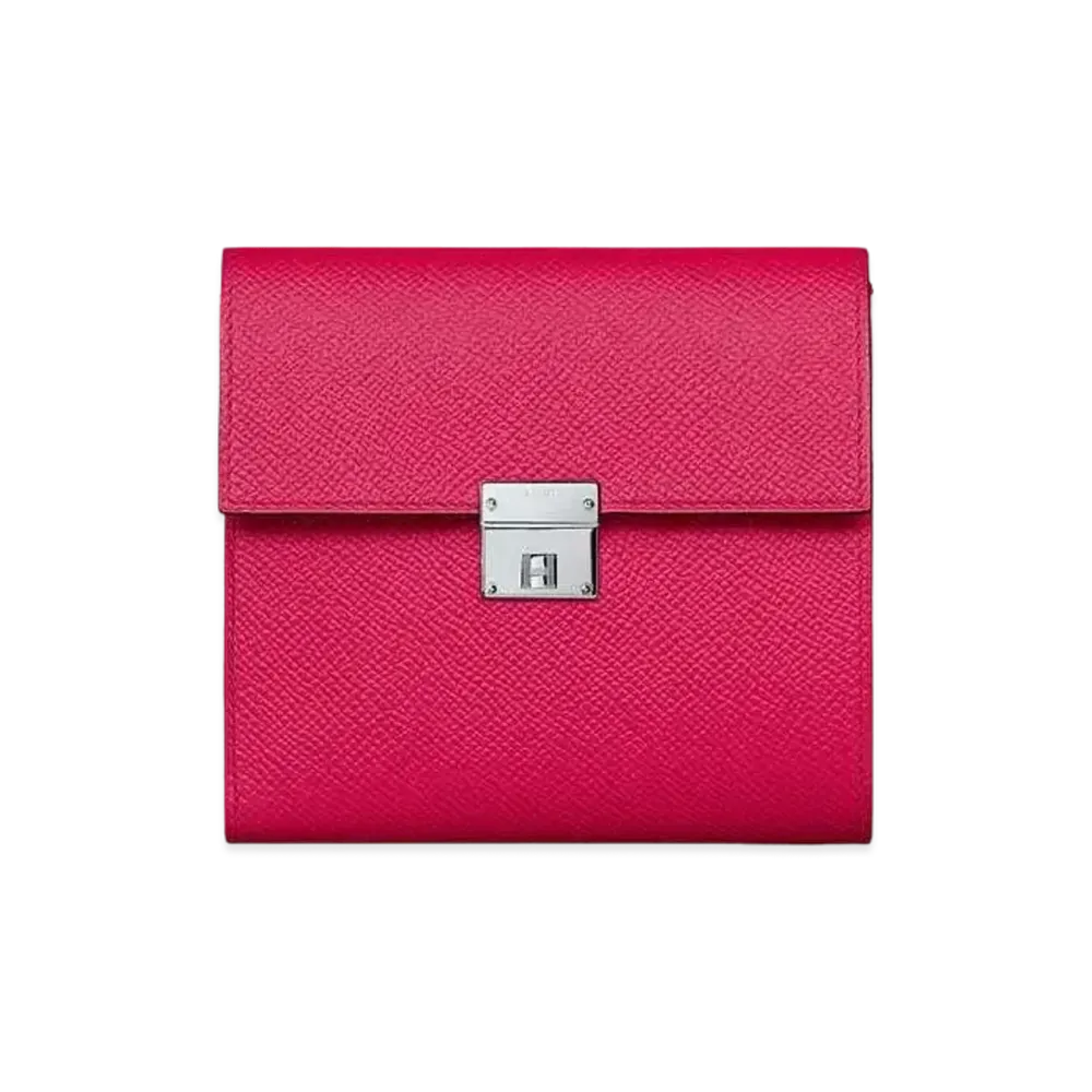 Hermes Clic 12 Wallet "Rose Extreme/Palladium"