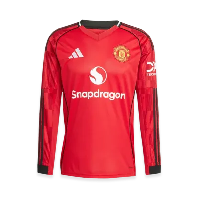 adidas Manchester United 25/26 Long-Sleeve Home Jersey "MUFC Red"