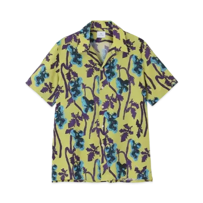Paul Smith Tomato Vine Open Collar Shirt "Yellow"