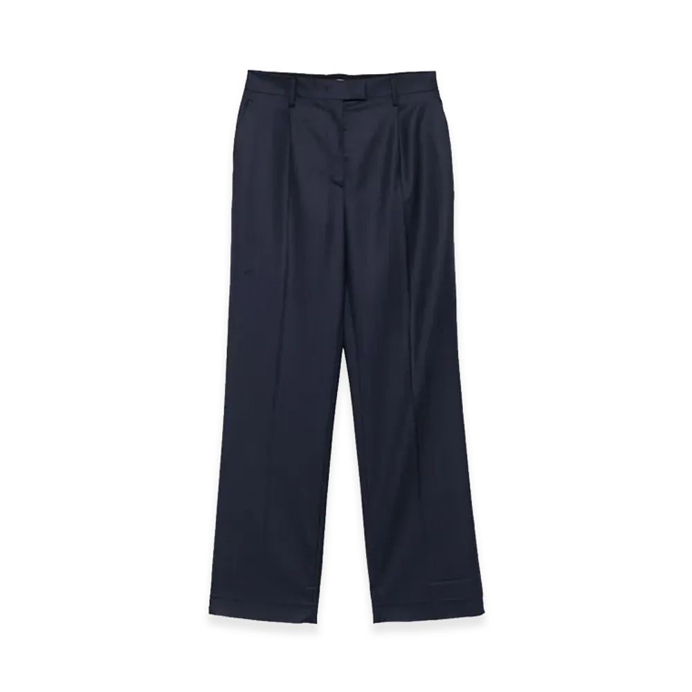 PRADA Women's Embroidewool Pant "Blue"