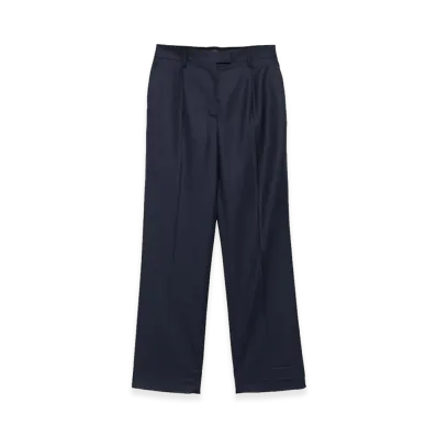 PRADA Women's Embroidewool Pant "Blue"