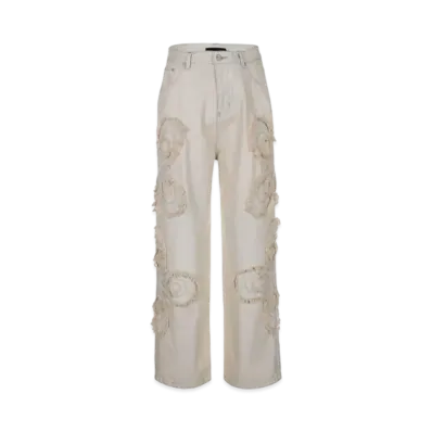 SURGERY Clover Logo Patch Jeans "Cream"