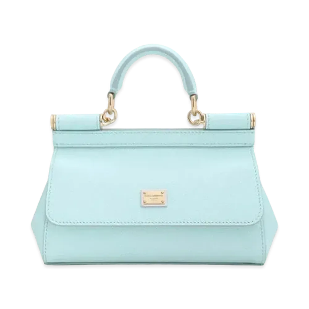Dolce&Gabbana Sicily Bag Small Dauphine Calfskin "Blue"