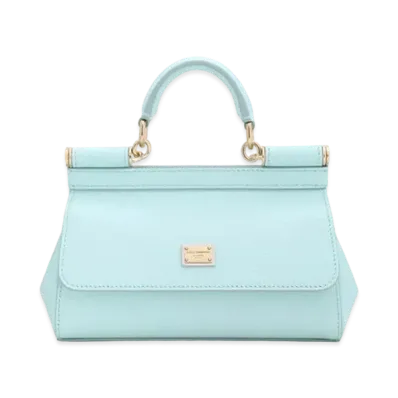 Dolce&Gabbana Sicily Bag Small Dauphine Calfskin "Blue"