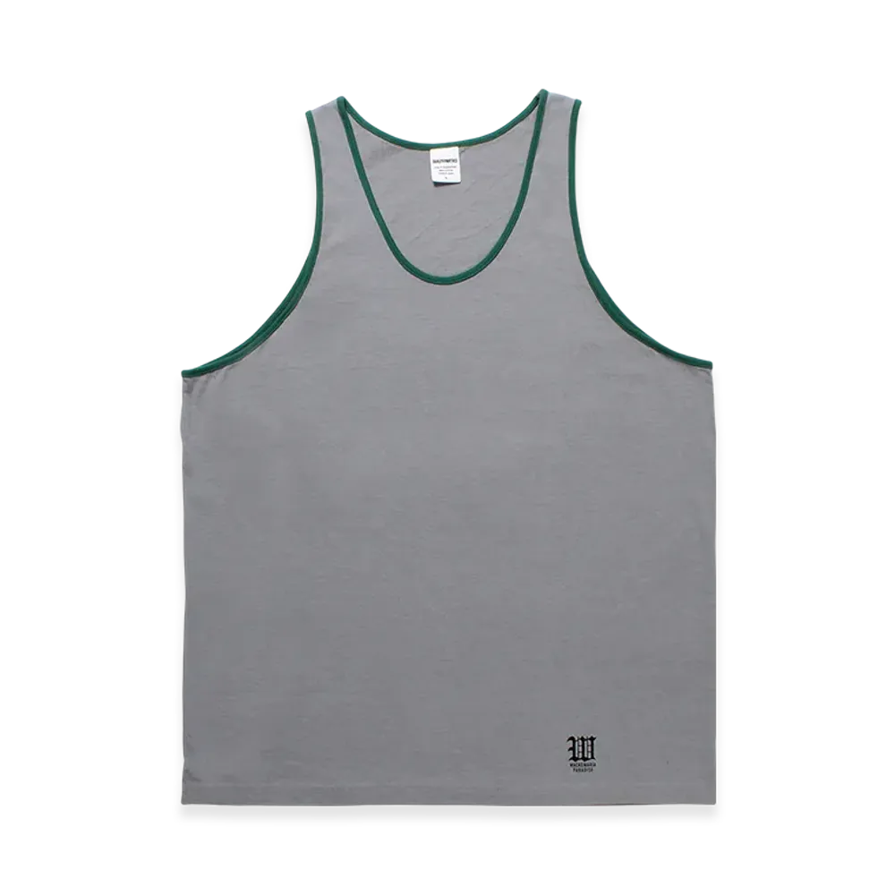 WACKO MARIA Washed Heavy Weight Ringer Tank Top "Gray"