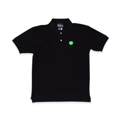 COMME des GARCONS x The Beatles Polo Shirt Black with embroidered Apples "Black"