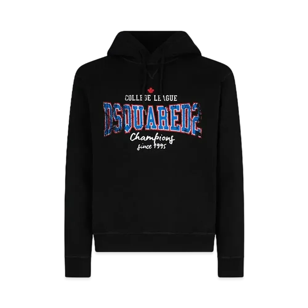 Dsquared2 College League Cool Fit Hoodie Sweatshirt "Black"