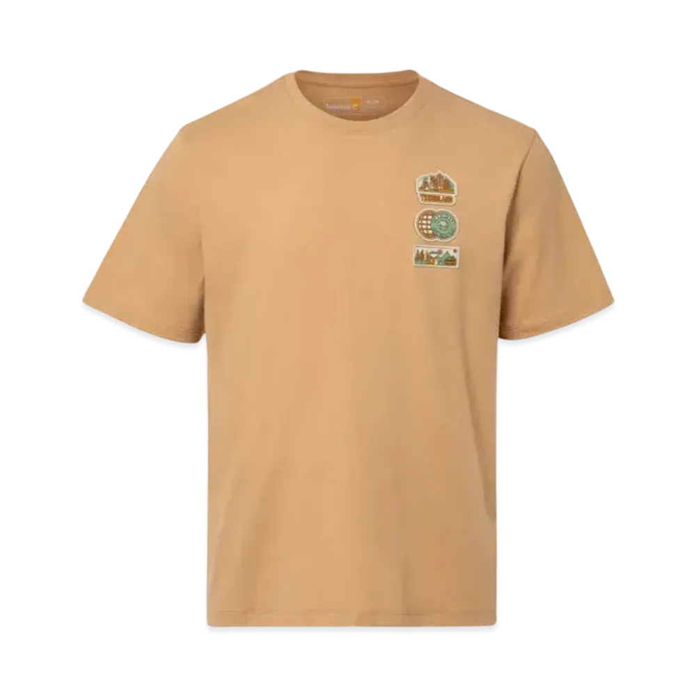 Timberland Allgender Short Sleeve Knit Badge Tee "Light Wheat Boots"