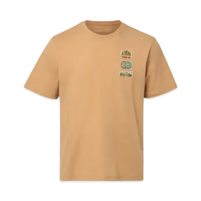 Timberland Allgender Short Sleeve Knit Badge Tee "Light Wheat Boots"