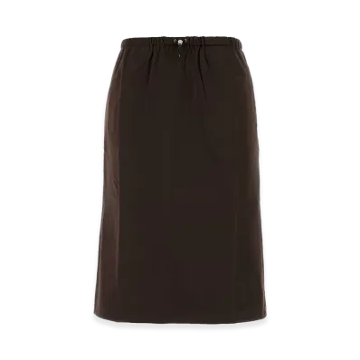 PRADA Women's Cotton Reversible Skirt "Brown"