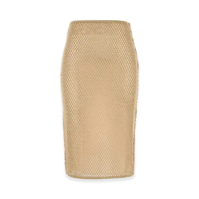 PRADA Women's Mesh Skirt "Beige"