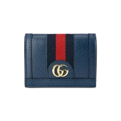 GUCCI Ophidia Card Case Wallet "Navy"