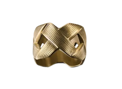 GUCCI Vintage Metal Ring, Cross Design