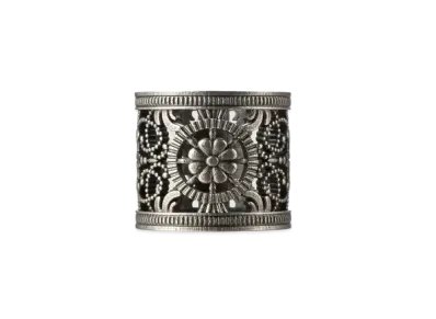 GUCCI Vintage Metal Ring Porous Design "Palladium"