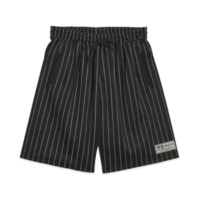Y-3 Mesh Pinstripe Shorts "Black"
