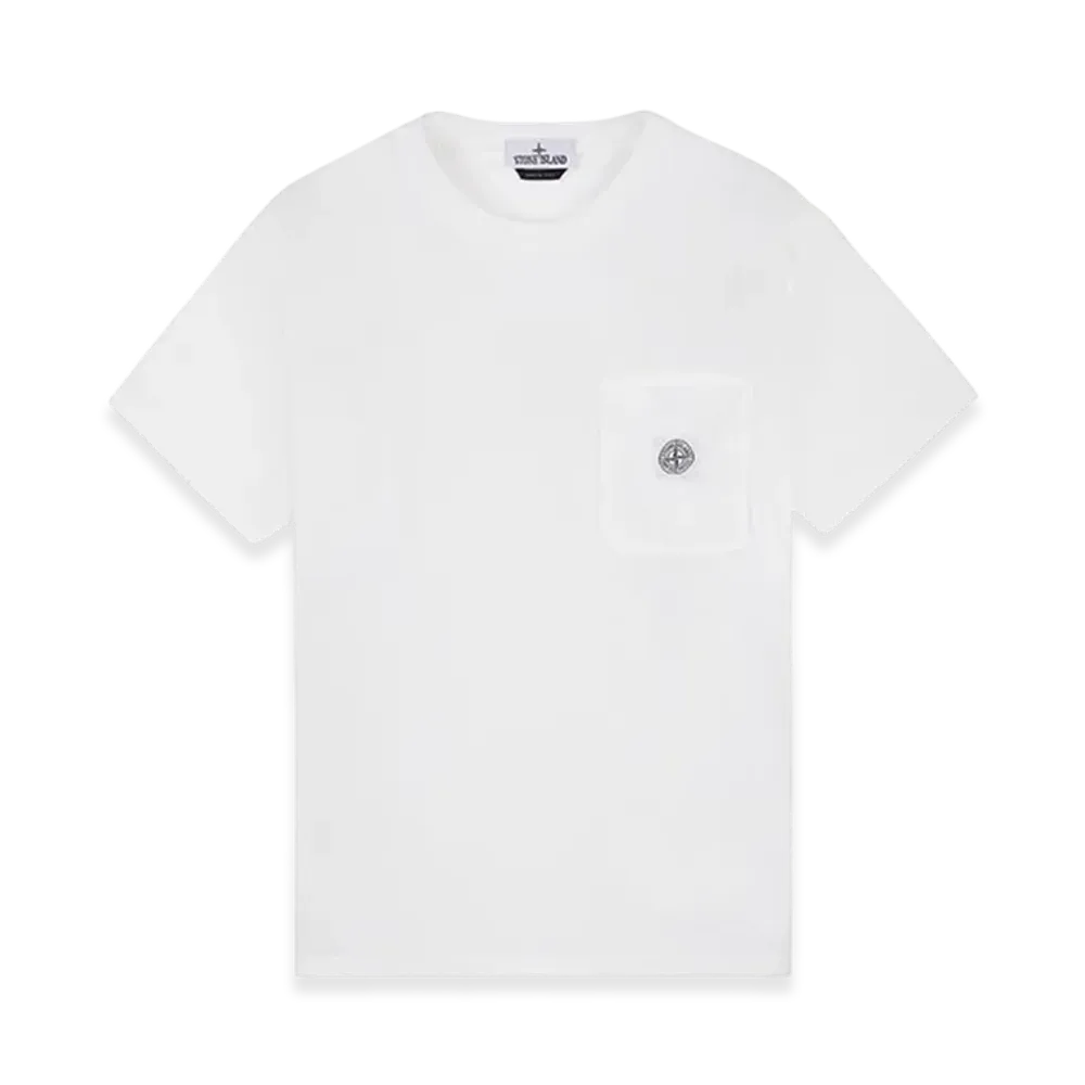 Stone Island 21957 Fissato Treatment Short Sleeve Organic Cotton T-Shirt - 24SS "White"