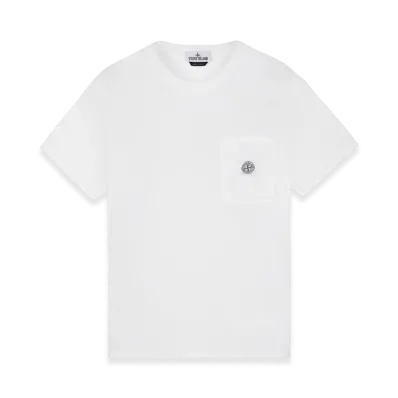 Stone Island 21957 Fissato Treatment Short Sleeve Organic Cotton T-Shirt - 24SS "White"