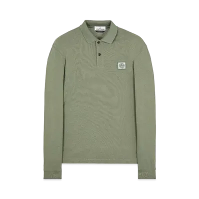 Stone Island 20639 50/2 COTTON PIQUE_REGULAR FIT "Sage Green"