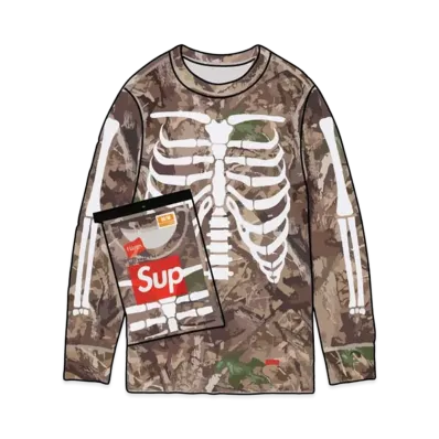 Supreme x Hanes Bones Thermal Crew (1 Pack) "Camo"