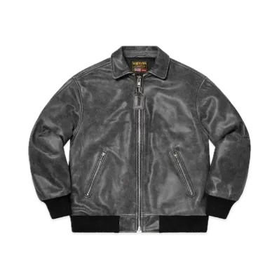 Supreme x Vanson Leathers Worn Leather Jacket "Black"