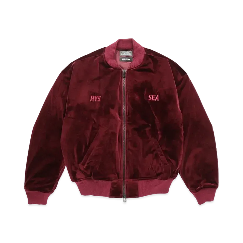 WIND AND SEA x HYSTERIC GLAMOUR Bomber Jacket "Burgundy"