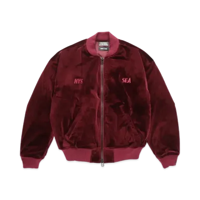 WIND AND SEA x HYSTERIC GLAMOUR Bomber Jacket "Burgundy"