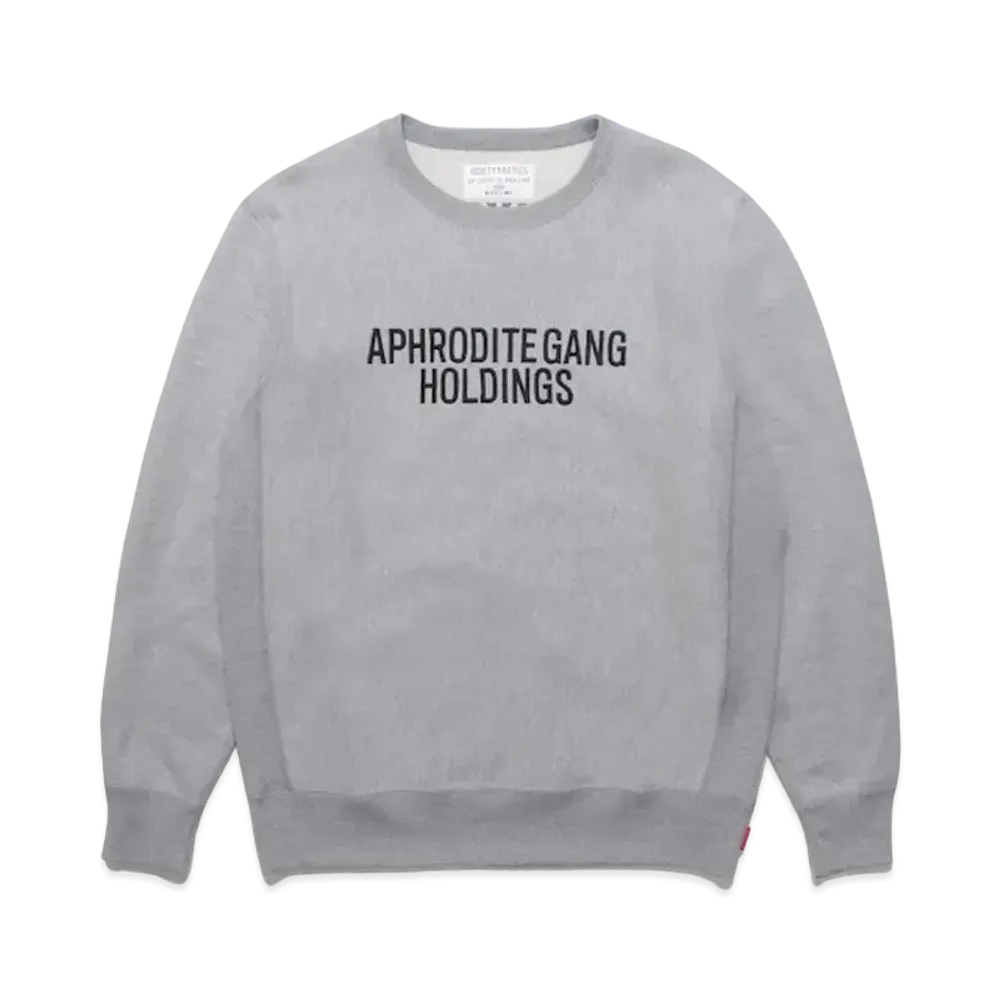 APHRODITEGANG Wacko Maria x Bud Spool Heavy Weight Crew Neck Sweater Shirt "Grey"
