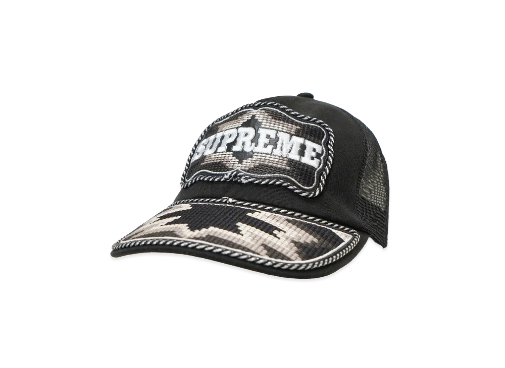 Supreme Western Embroidered Mesh Back 5-Panel "Black"