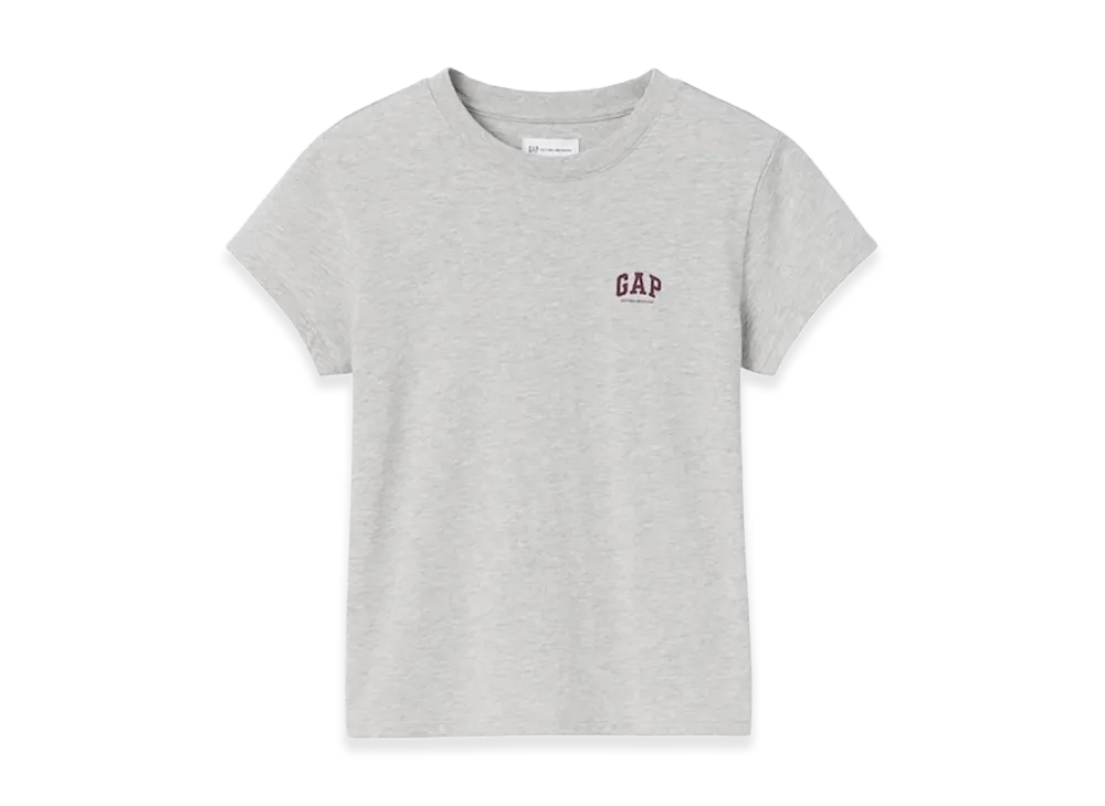 Gap x Victoria Beckham Women's Organic Cotton Logo T-Shirt "Heather Gray"