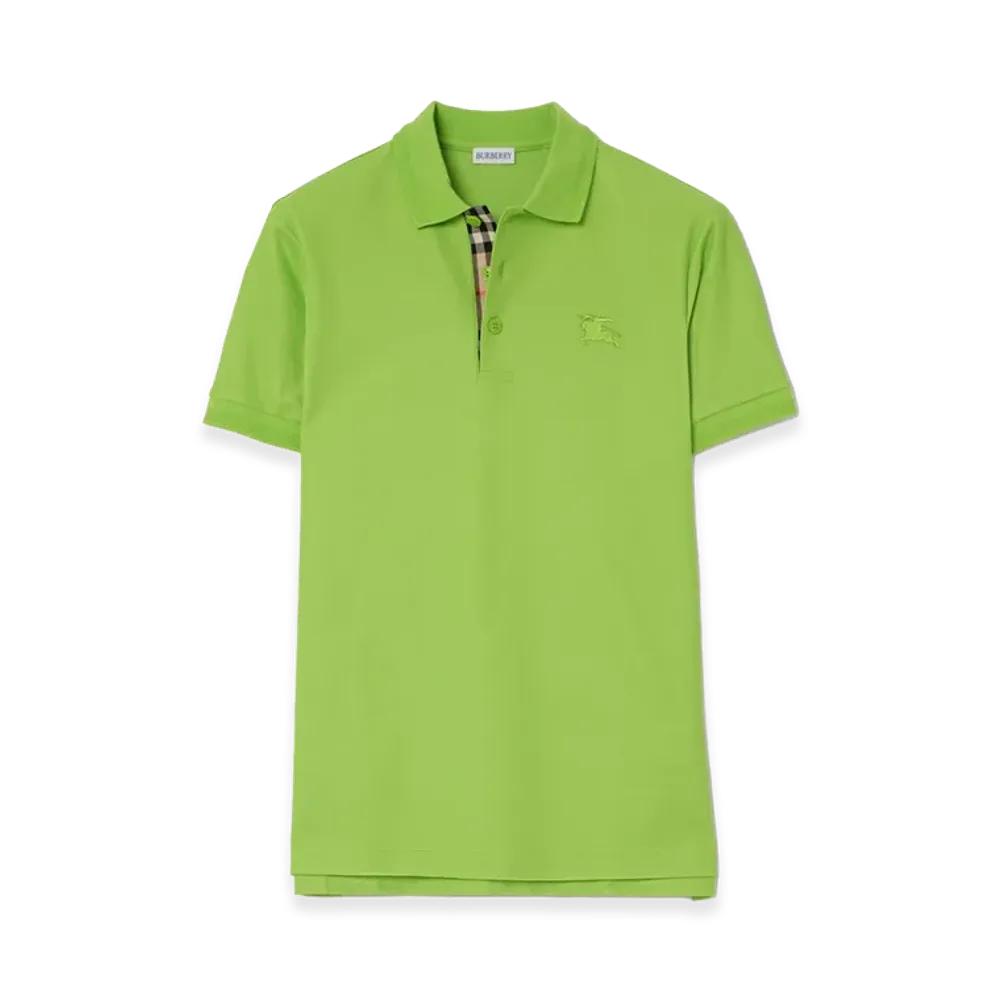 Burberry Cotton Polo Shirt "Calyx Green"