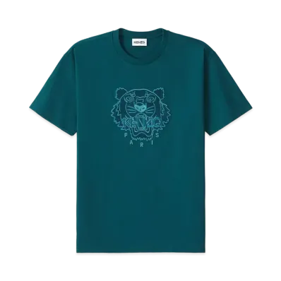 KENZO Loose T-shirt tiger Tigre "Duck Blue"