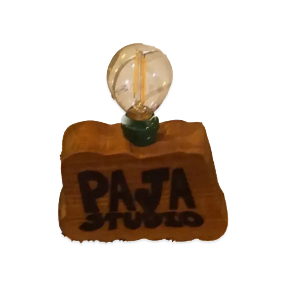 PAJA STUDIO Wooden Logo Decoy Lamp "Brown"