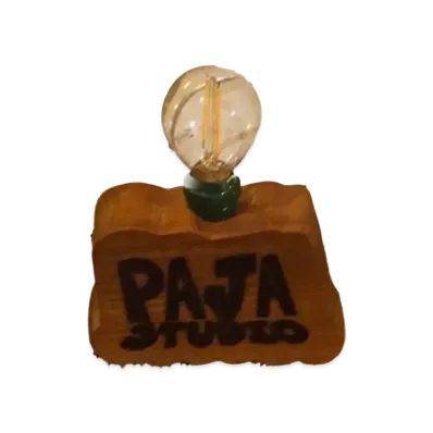 PAJA STUDIO Wooden Logo Decoy Lamp "Brown"