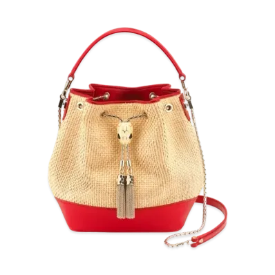 BVLGARI Serpenti Forever Bucket Bag "Beige"