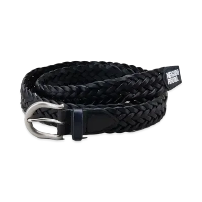 NEIGHBORHOOD Leather Mesh Belt "Black"