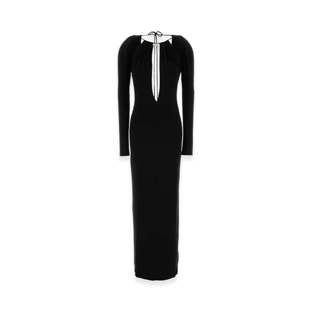 Marine Serre Women's Jersey Long Dress "Black"
