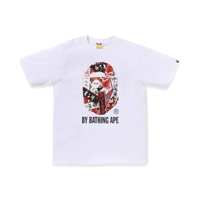 A BATHING APE Senjafuda by Bathing Ape Tee "White"