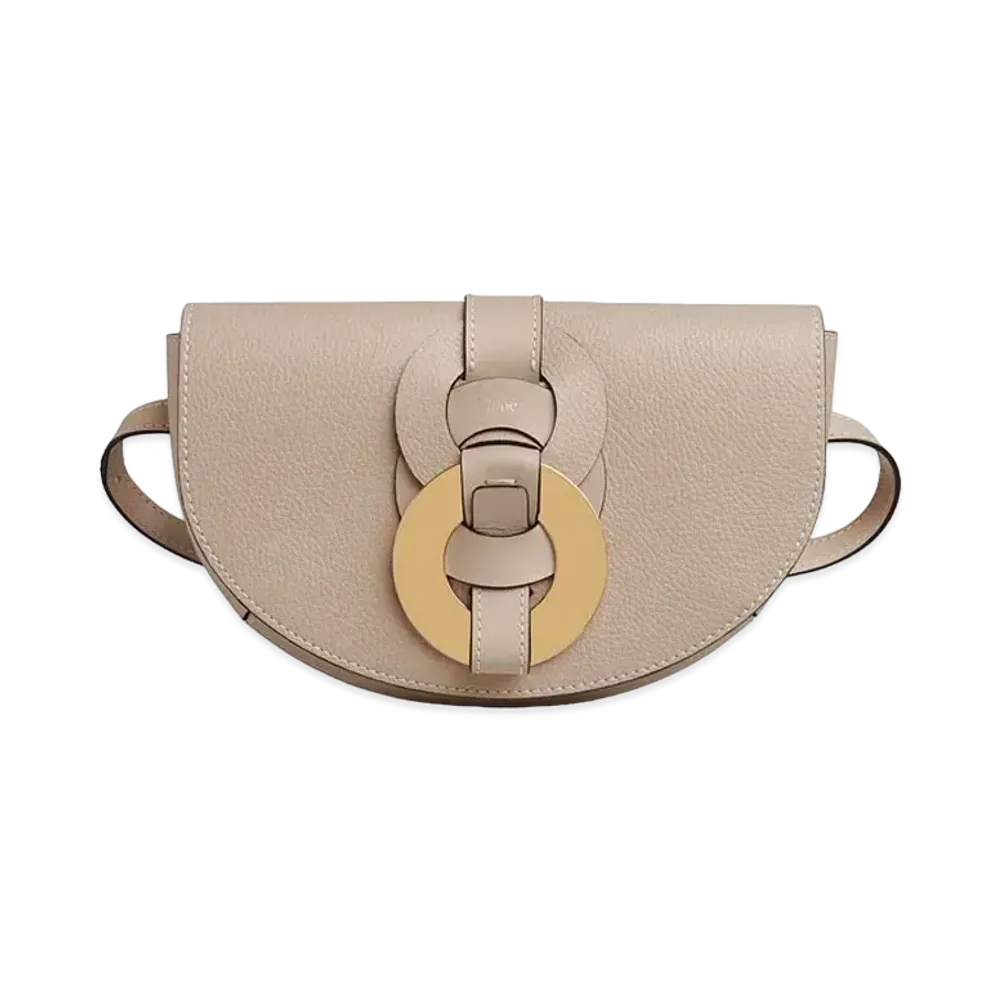 Chloe Darryl Belt Bag In Grained & Smooth Calfskin "Grey"