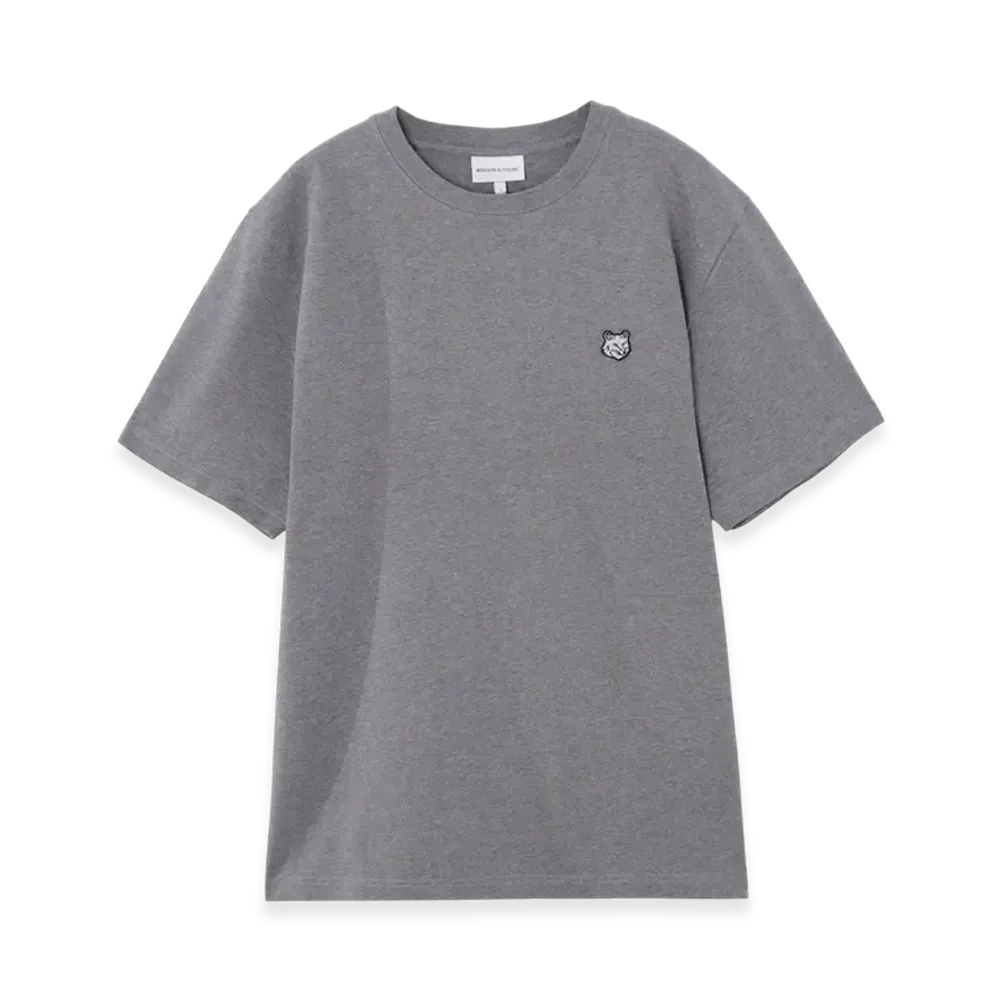 Maison Kitsune Bold Fox Head Patch Crewneck T-shirt "Grey Melange"