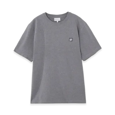 Maison Kitsune Bold Fox Head Patch Crewneck T-shirt "Grey Melange"