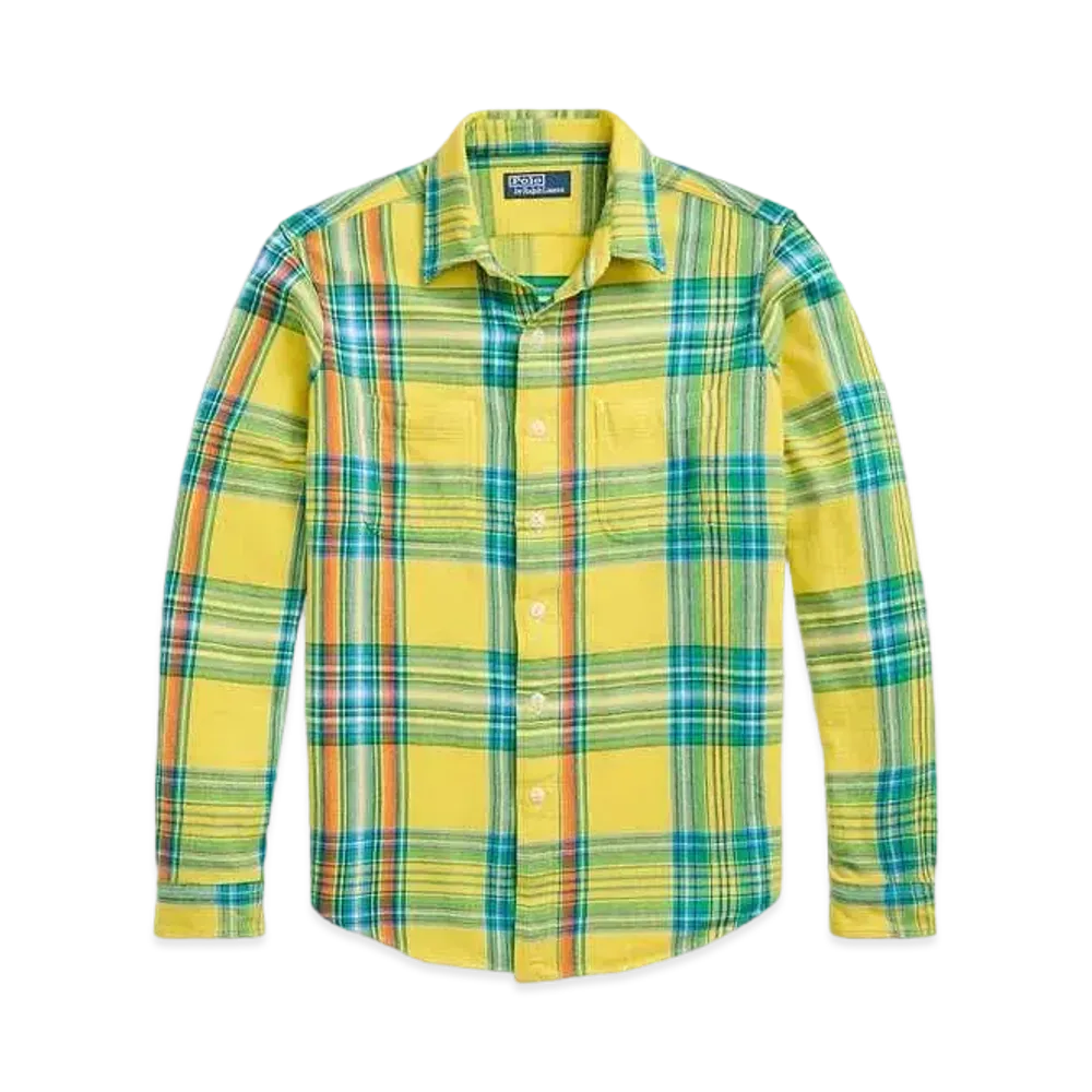 Polo Ralph Lauren Classic Fit Check Flannel Work Shirt "Yellow"