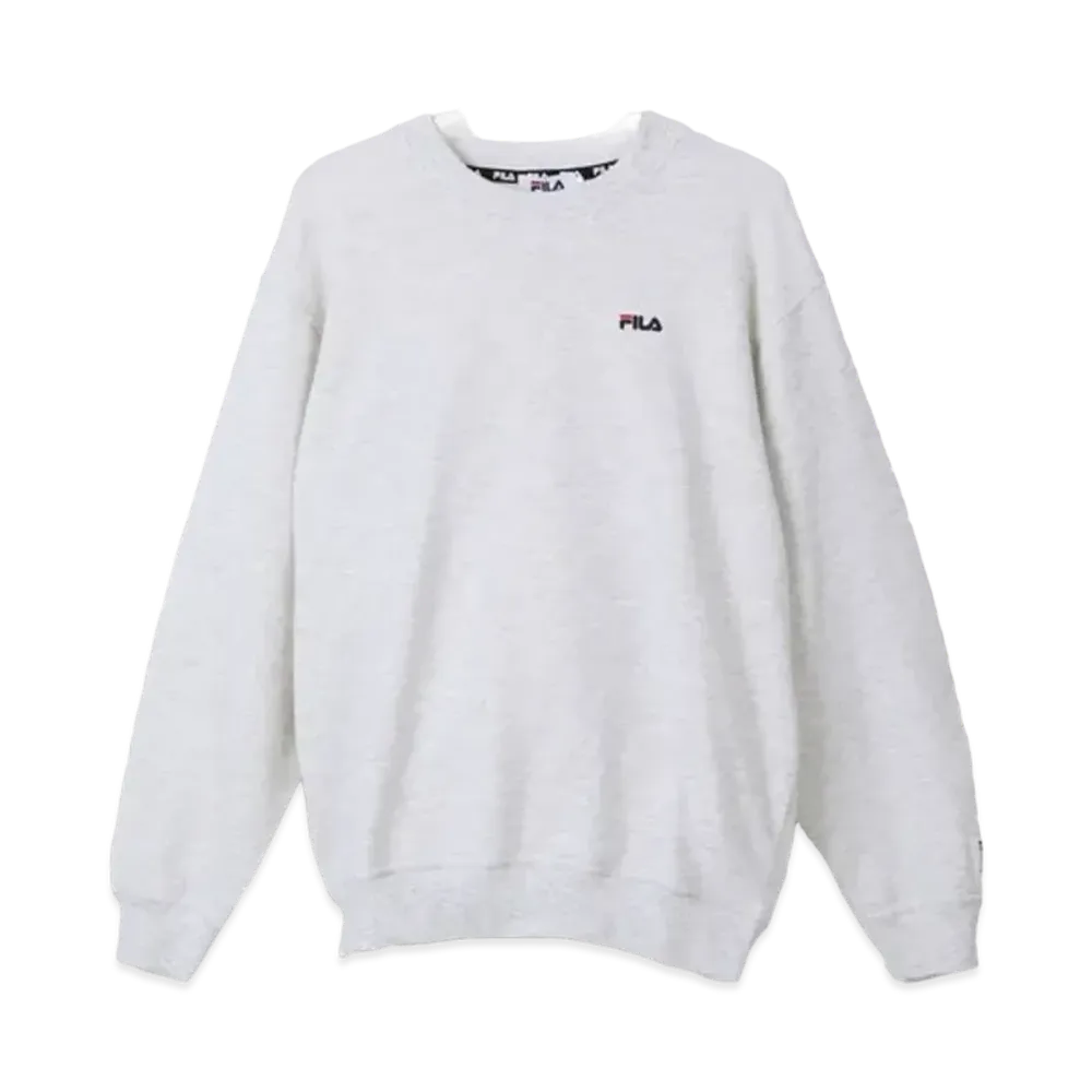 FILA One Point Big Silhouette Embroidered Logo Sweatshirt Sweatshirt Fleece "Gray"