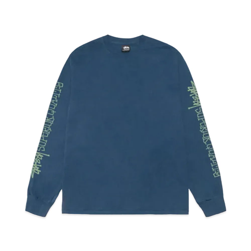 Stussy Superior Quality LS Tee Pigment Dyed "Navy"