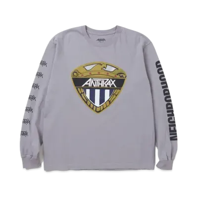NEIGHBORHOOD x ANTHRAX Tee LS-2 "Gray"