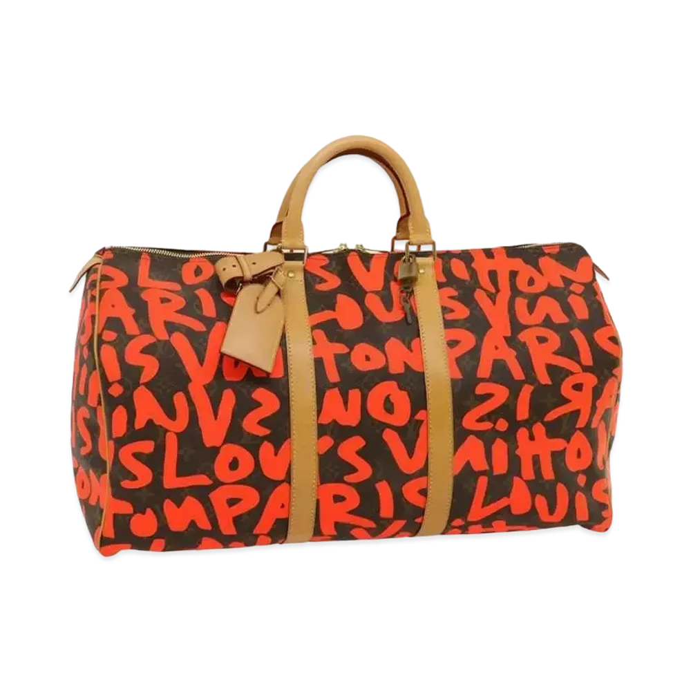 Louis Vuitton Keepall 50 Monogram Graffiti Stephen Sprouse Collection "Orange"