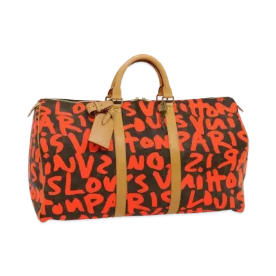 Louis Vuitton Keepall 50 Monogram Graffiti Stephen Sprouse Collection "Orange"