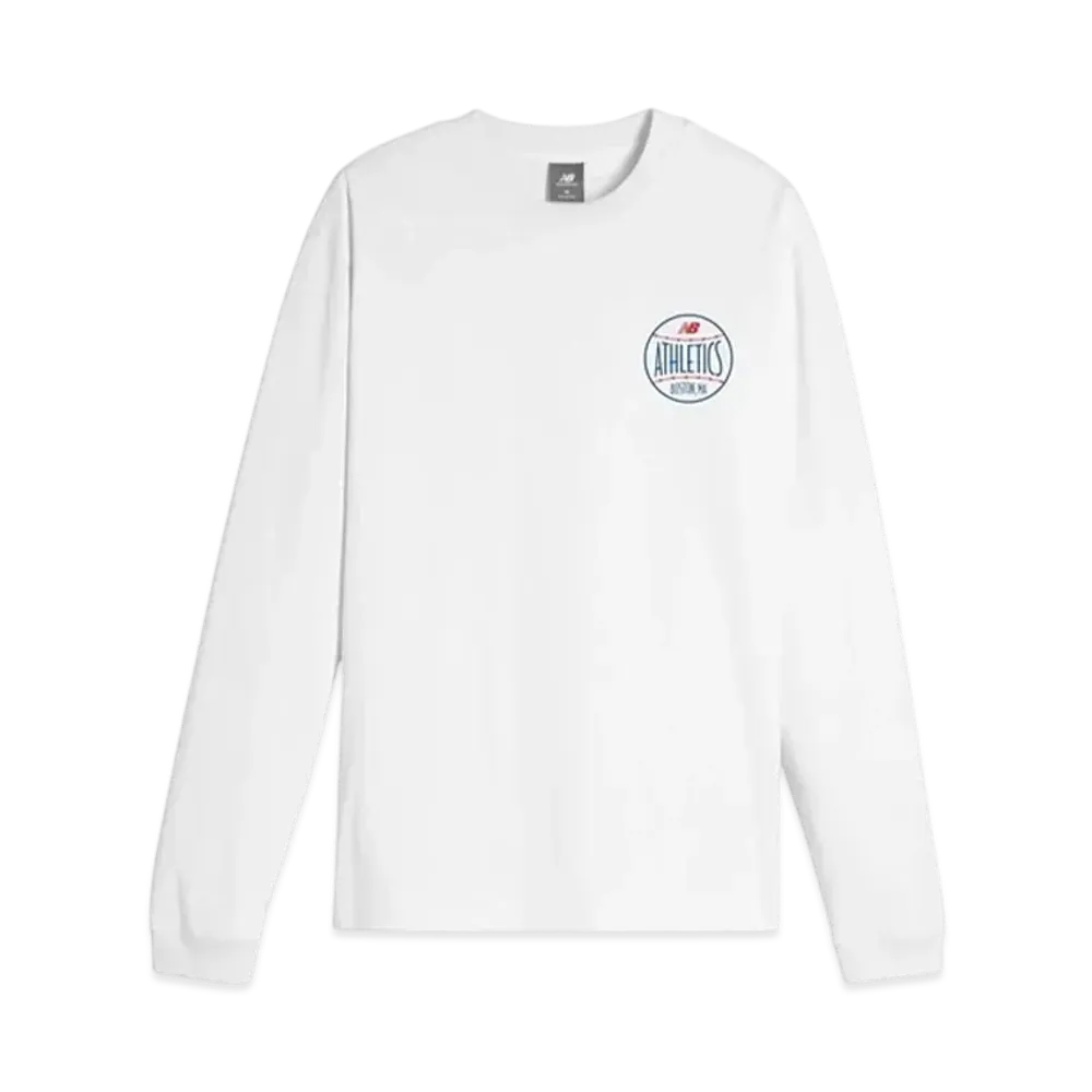 New Balance Diamond New Balance Athletics Long Sleeve T-Shirt "White"